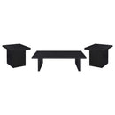Max 3-piece Rectangular Coffee and End Table Set Black