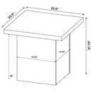 Max 3-piece Rectangular Coffee and End Table Set Black