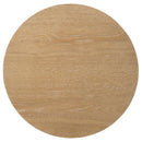 Ottowa Round Wood Side End Table with Shelf Light Oak