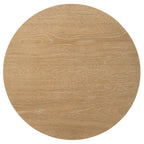 Home & Sleep Outlet - Ottowa Round Wood Side End Table with Shelf Light Oak