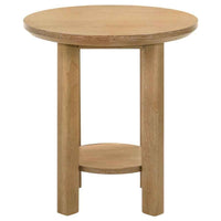 Ottowa 2-piece Round Wood Coffee Table Set Light Oak