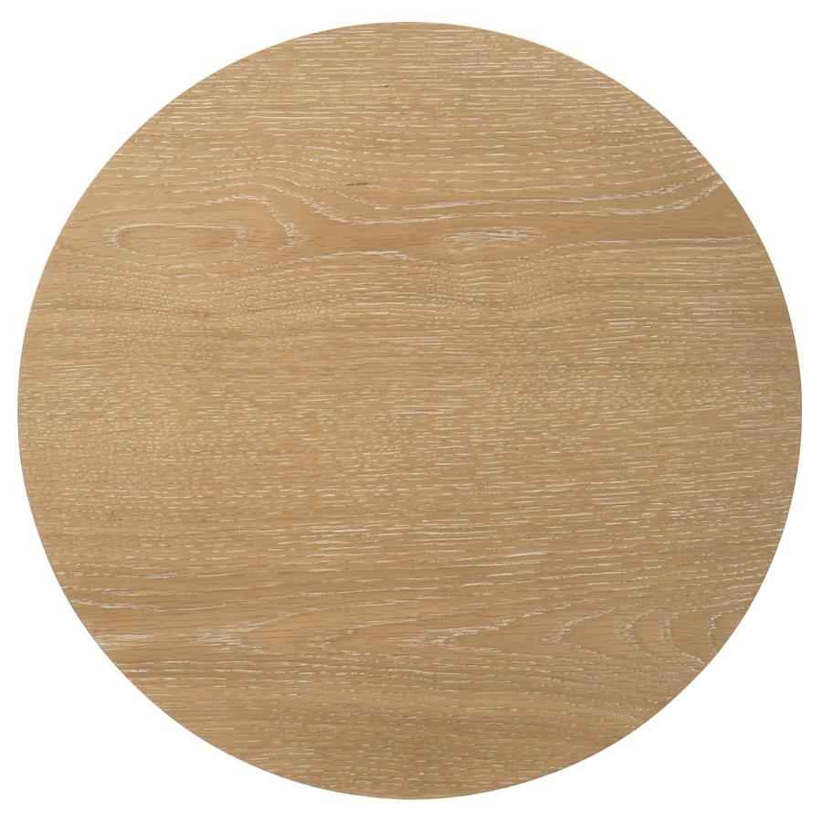Ottowa 2-piece Round Wood Coffee Table Set Light Oak