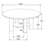 Home & Sleep Outlet - Ottowa 36-inch Round Wood Cocktail Coffee Table Light Oak