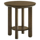 Ottowa 2-piece Round Wood Coffee Table Set Brown