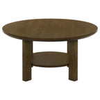 Home & Sleep Outlet - Ottowa 35-inch Round Wood Cocktail Coffee Table Brown