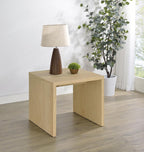 Home & Sleep Outlet - Canoga Engineered Wood Accent Side End Table Light Oak