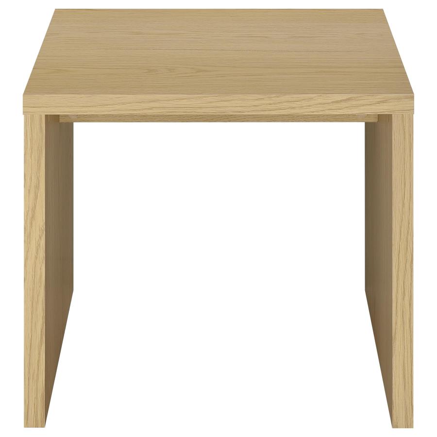 Home & Sleep Outlet - Canoga Engineered Wood Accent Side End Table Light Oak