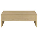 Canoga 2-piece Lift Top Cocktail Coffee Table Set Light Oak