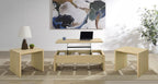 Home & Sleep Outlet - Canoga 3-piece Lift Top Cocktail Coffee Table Set Light Oak