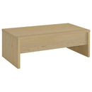 Canoga 3-piece Lift Top Cocktail Coffee Table Set Light Oak
