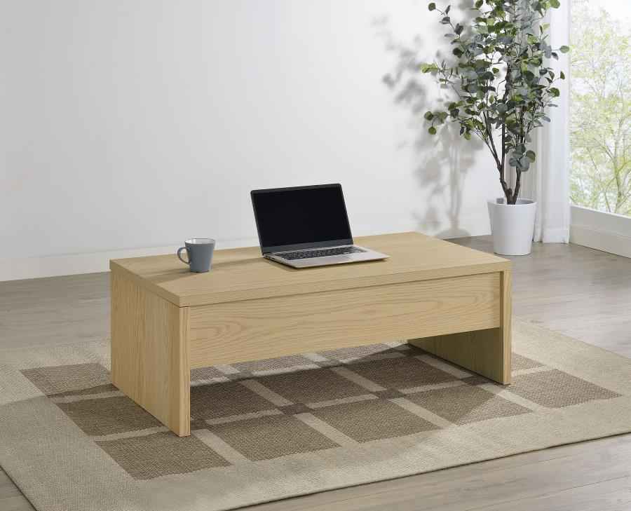 Canoga Engineered Wood Lift Top Coffee Table Light Oak