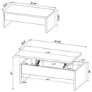 Canoga 3-piece Lift Top Cocktail Coffee Table Set Mango