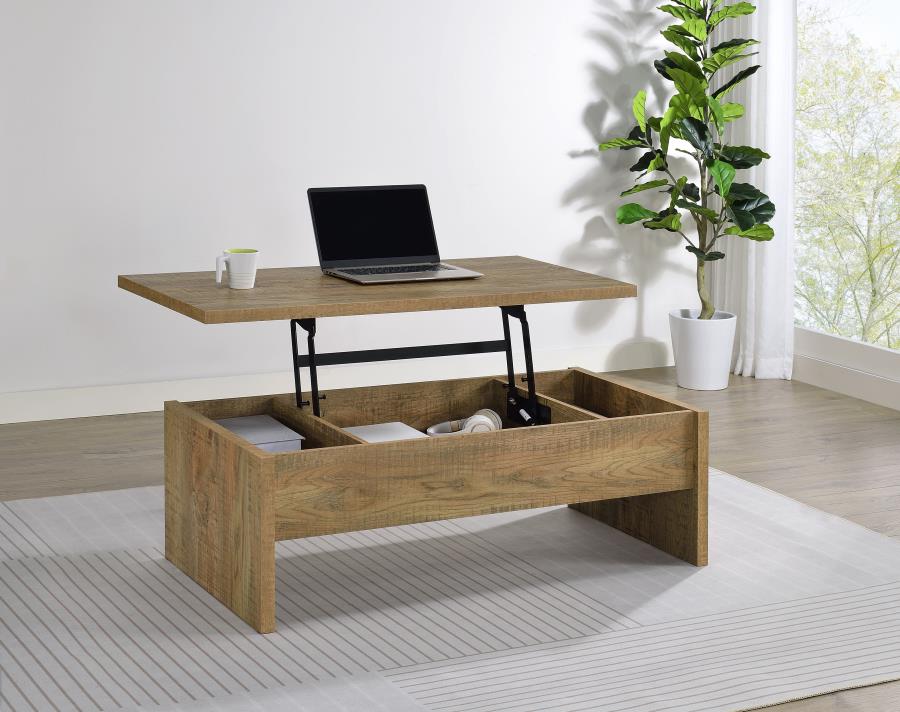 Home & Sleep Outlet - Canoga Engineered Wood Lift Top Cocktail Coffee Table Mango