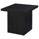 Devar 2-piece Square Cocktail Coffee End Table Set Black