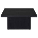 Devar Square Engineered Wood Cocktail Coffee Table Black