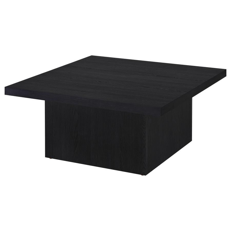 Home & Sleep Outlet - Devar Square Engineered Wood Cocktail Coffee Table Black