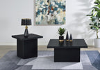 Home & Sleep Outlet - Devar Square Engineered Wood Cocktail Coffee Table Black