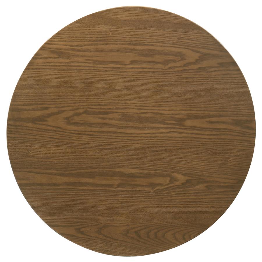 Home & Sleep Outlet - Franklin 2-piece Round Pedestal Coffee Table Set Dark Brown