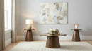Franklin 3-piece Round Pedestal Coffee Table Set Dark Brown