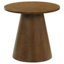 Franklin 3-piece Round Pedestal Coffee Table Set Dark Brown