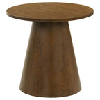 Home & Sleep Outlet - Franklin 3-piece Round Pedestal Coffee Table Set Dark Brown