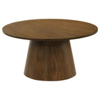 Home & Sleep Outlet - Franklin 36-inch Round Pedestal Coffee Table Dark Brown