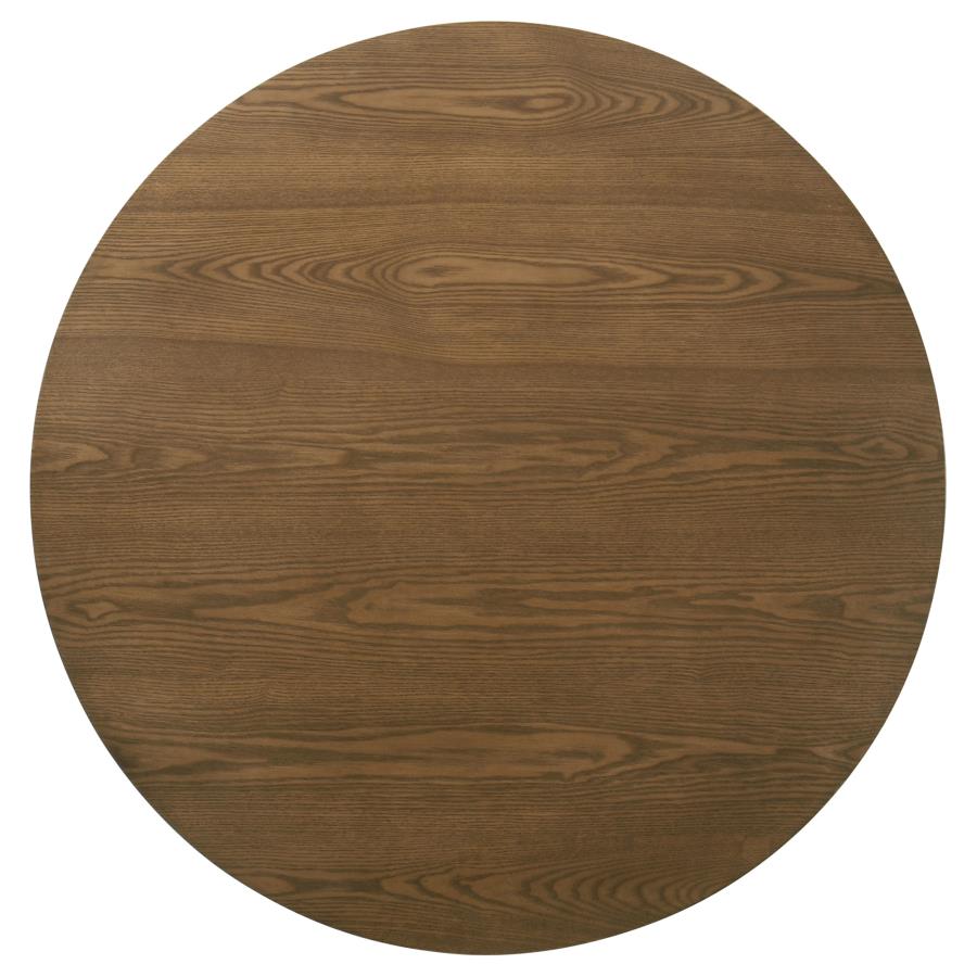 Home & Sleep Outlet - Franklin 36-inch Round Pedestal Coffee Table Dark Brown