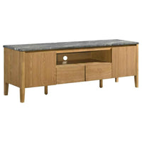 Bradley 63-inch 2-Door SmartTop TV Stand Grey and Natural