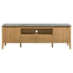 Home & Sleep Outlet - Bradley 63-inch 2-Door SmartTop TV Stand Grey and Natural