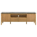 Bradley 63-inch 2-Door SmartTop TV Stand Grey and Natural