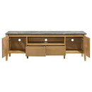 Bradley 63-inch 2-Door SmartTop TV Stand Grey and Natural