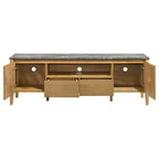 Home & Sleep Outlet - Bradley 63-inch 2-Door SmartTop TV Stand Grey and Natural