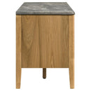 Bradley 63-inch 2-Door SmartTop TV Stand Grey and Natural