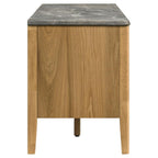 Home & Sleep Outlet - Bradley 63-inch 2-Door SmartTop TV Stand Grey and Natural