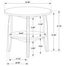 Bradley Round SmartTop End Side Table Grey and Natural