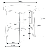 Bradley Round SmartTop End Side Table Grey and Natural