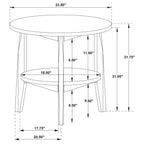 Home & Sleep Outlet - Bradley Round SmartTop End Side Table Grey and Natural