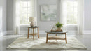 Bradley Round SmartTop End Side Table Grey and Natural