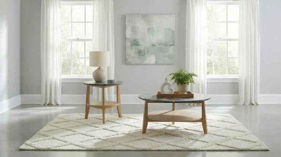Bradley 2-Piece Round SmartTop Coffee Table Set Grey and Natural
