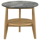 Bradley 3-Piece Round SmartTop Coffee Table Set Grey and Natural