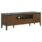 Home & Sleep Outlet - Bradley 63-inch 2-Door SmartTop TV Stand Smokey Grey and Brown
