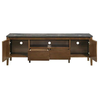 Bradley 63-inch 2-Door SmartTop TV Stand Smokey Grey and Brown