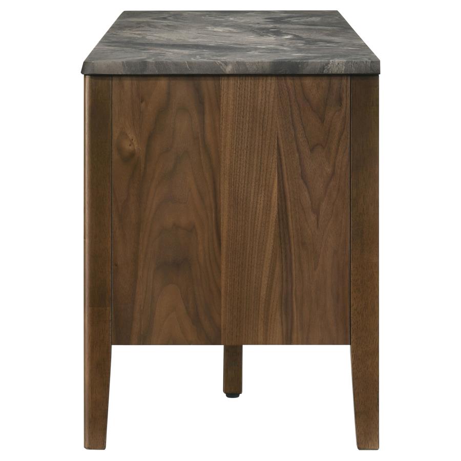 Home & Sleep Outlet - Bradley 63-inch 2-Door SmartTop TV Stand Smokey Grey and Brown