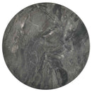 Bradley Round SmartTop End Side Table Smokey Grey and Dark Brown