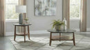 Bradley 2-Piece Round SmartTop Coffee Table Set Smokey Grey and Brown