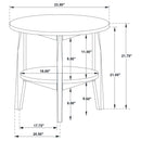 Bradley 2-Piece Round SmartTop Coffee Table Set Smokey Grey and Brown