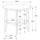 Bradley 3-Piece Round SmartTop Coffee Table Set Smokey Grey and Brown