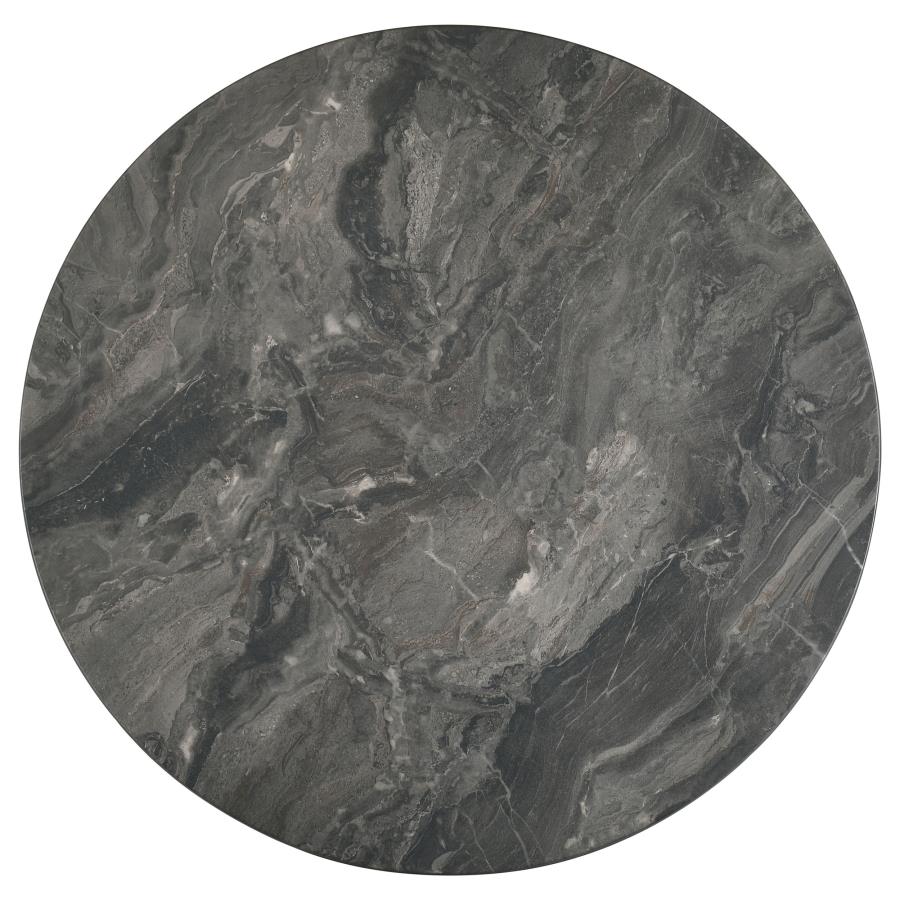 Home & Sleep Outlet - Bradley Round SmartTop Cocktail Coffee Table Smokey Grey and Brown