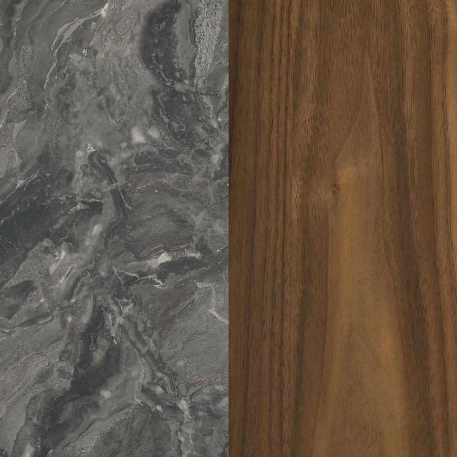 Home & Sleep Outlet - Bradley Round SmartTop Cocktail Coffee Table Smokey Grey and Brown