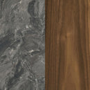 Bradley Round SmartTop Cocktail Coffee Table Smokey Grey and Brown